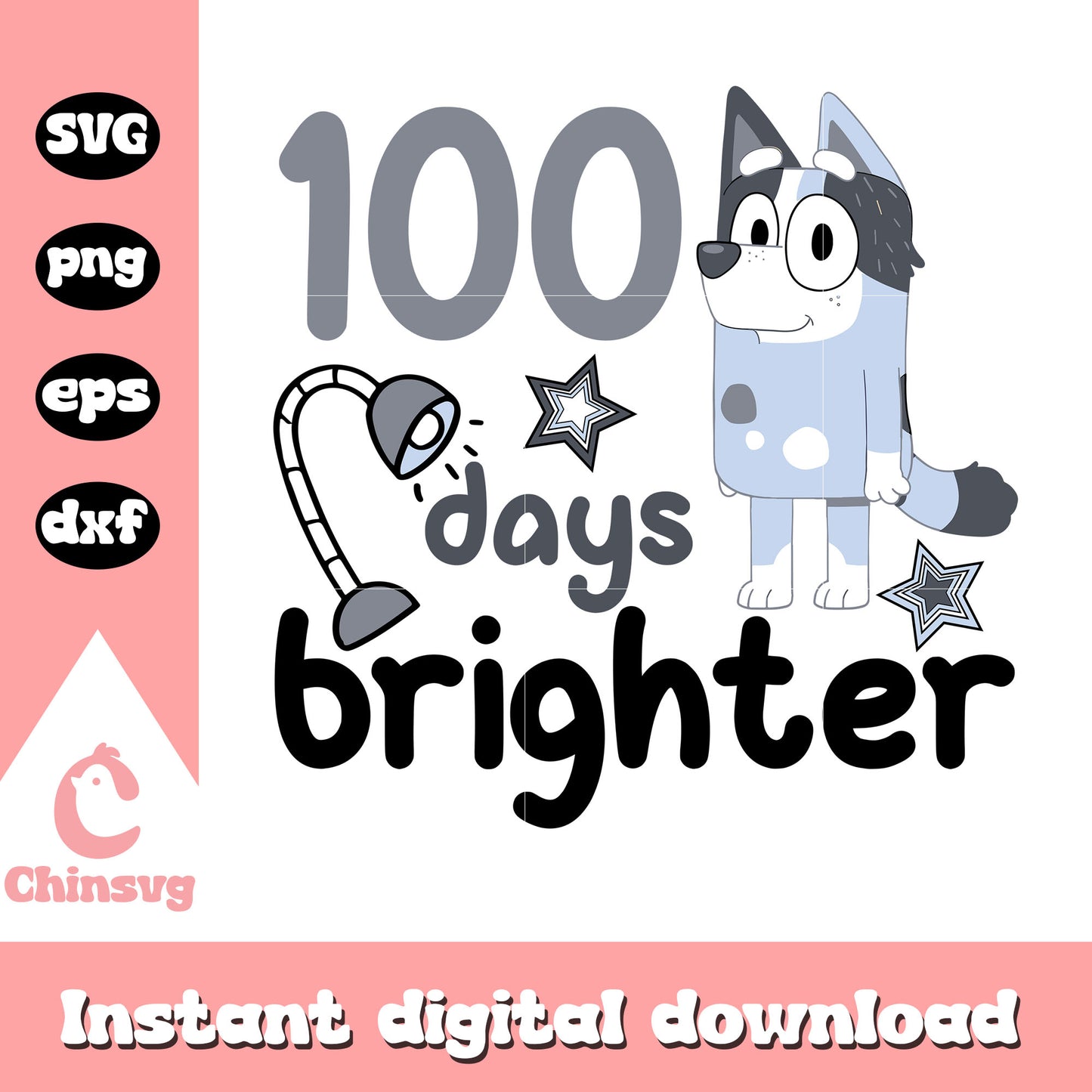 100 days brighter grandpa bob character svg