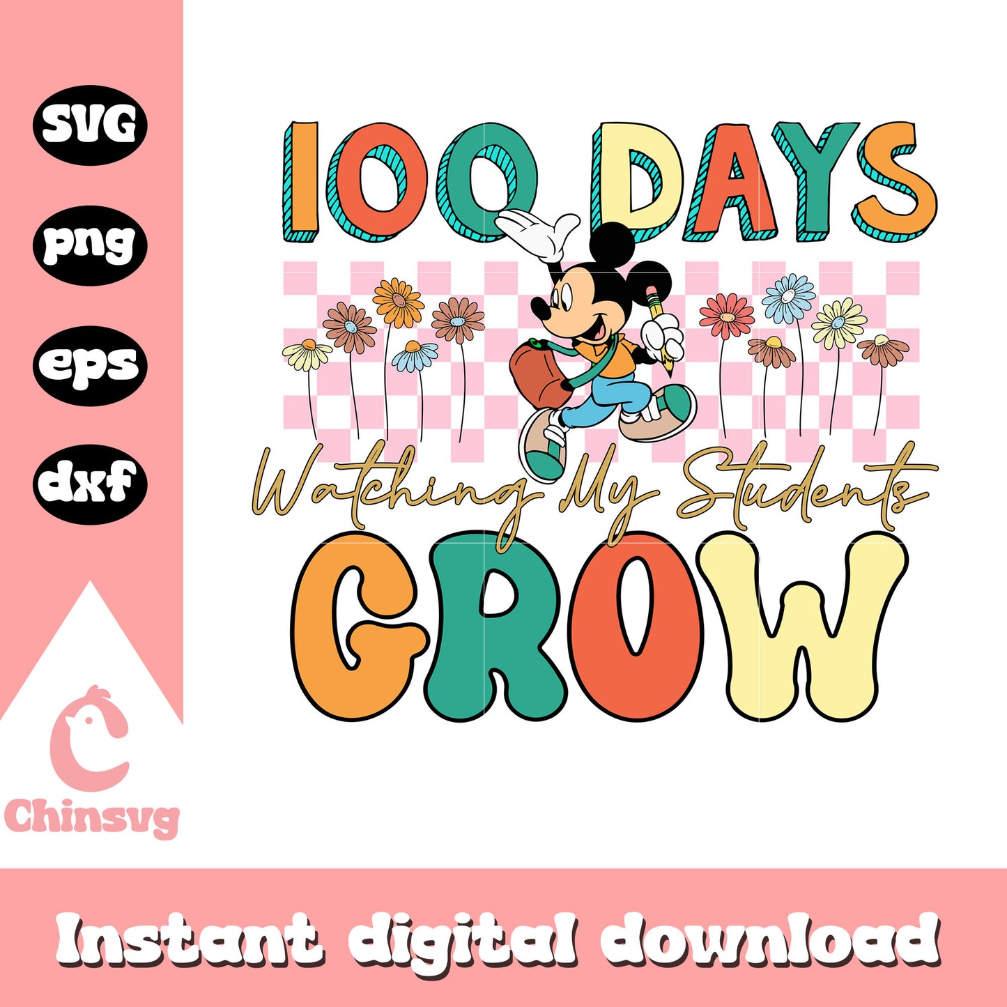 100 days watching my students grow svg, grow students svg