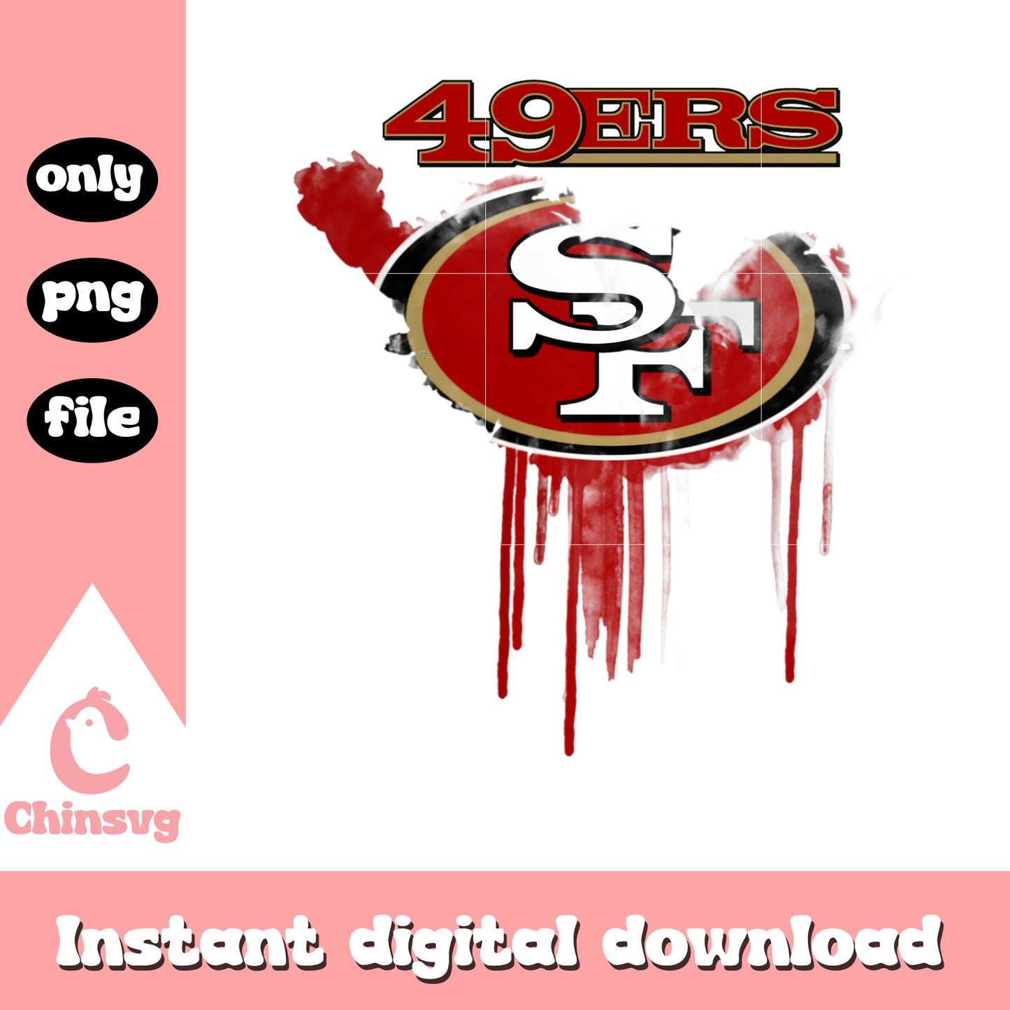49ers logo team design png, San Francisco 49ers png