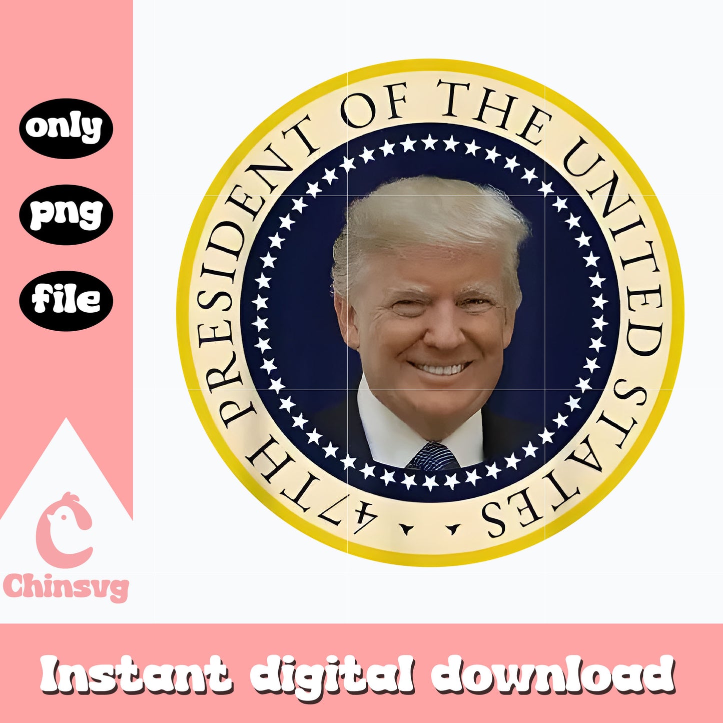 4th president of united states trump png, trump logo png