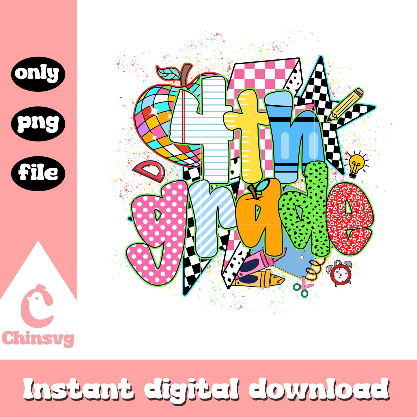 4th grade back to school day clipart png, back to school season png