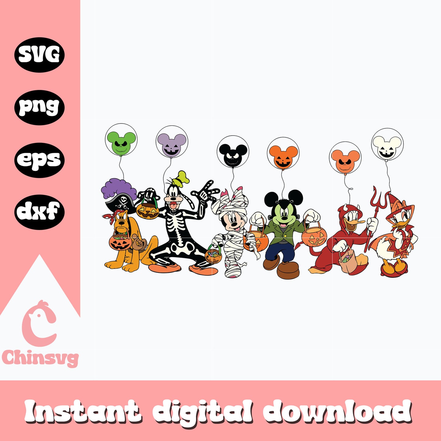 Mickey and friend svg, halloween svg