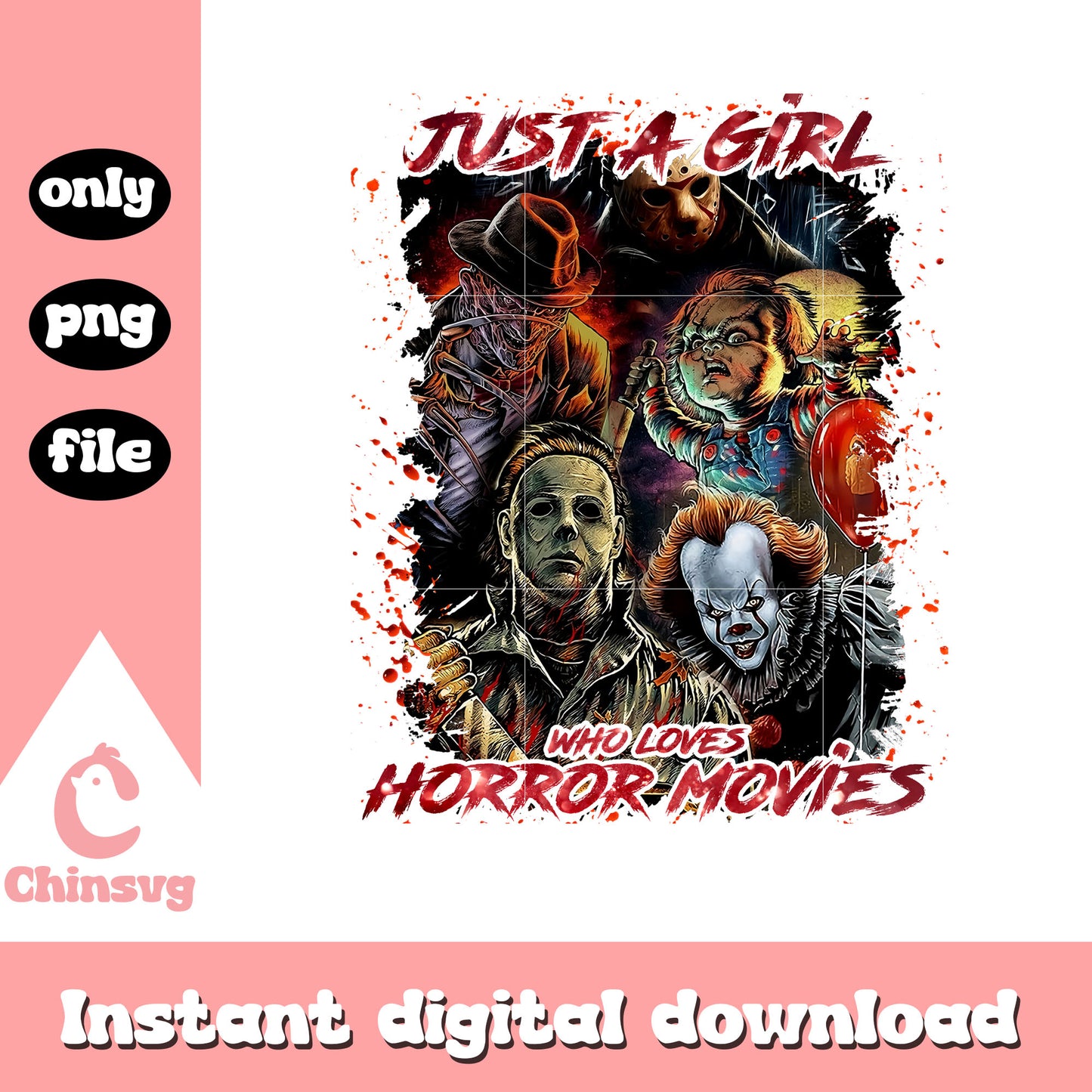 All the horror movie characters png, horror movie characters png