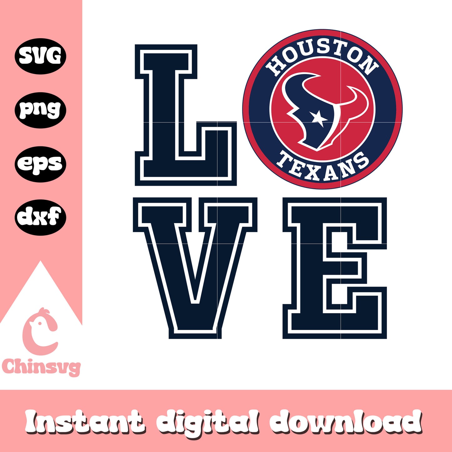American football houston texans love svg, nfl houston texans svg