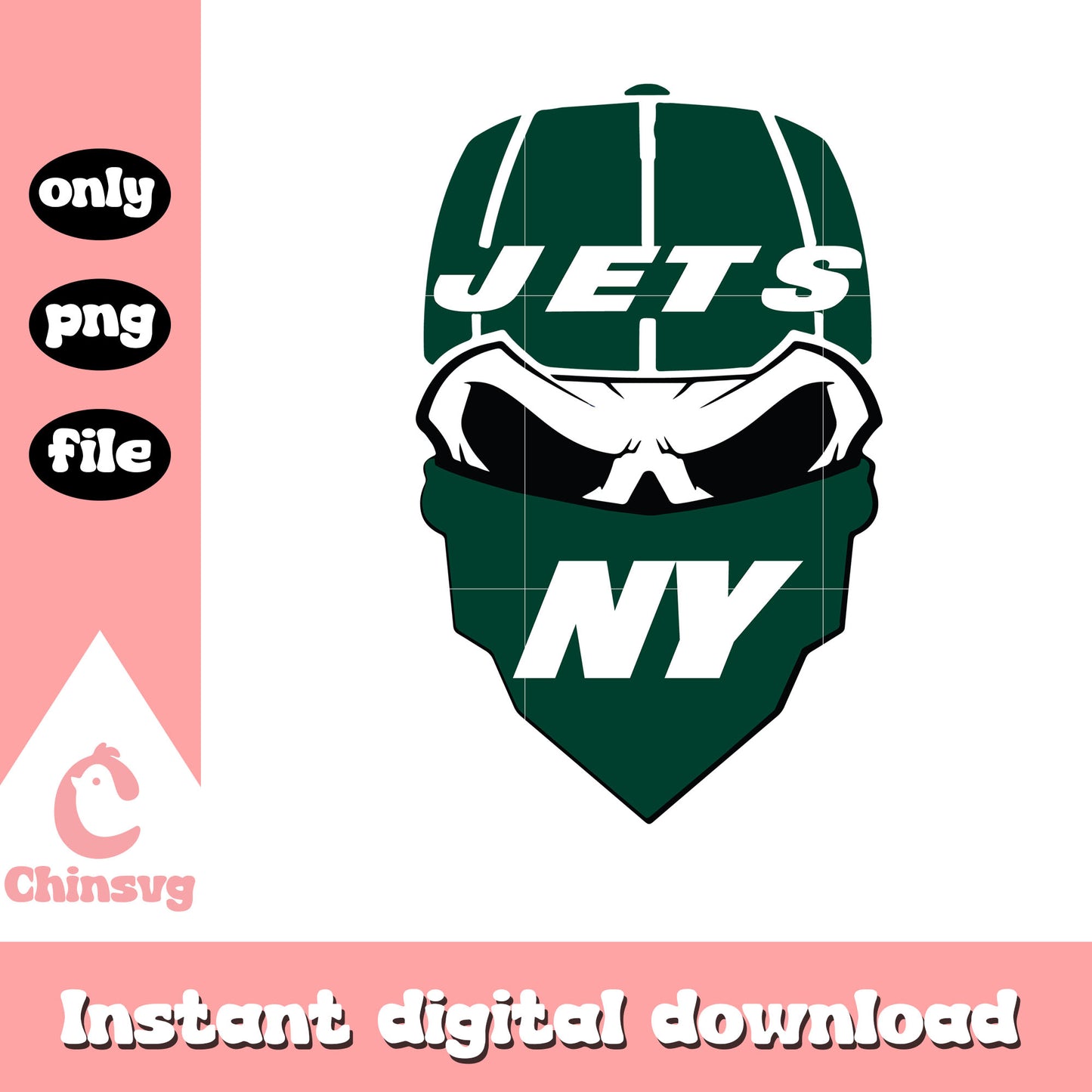 American football jets ny skull ninja face svg, new york jets new logo svg