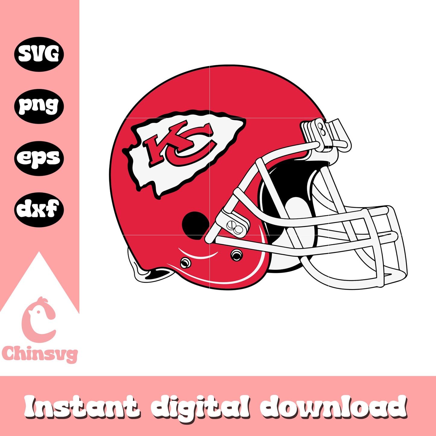 American football kansas city chiefs helmet logo svg, kansas city chiefs helmet svg