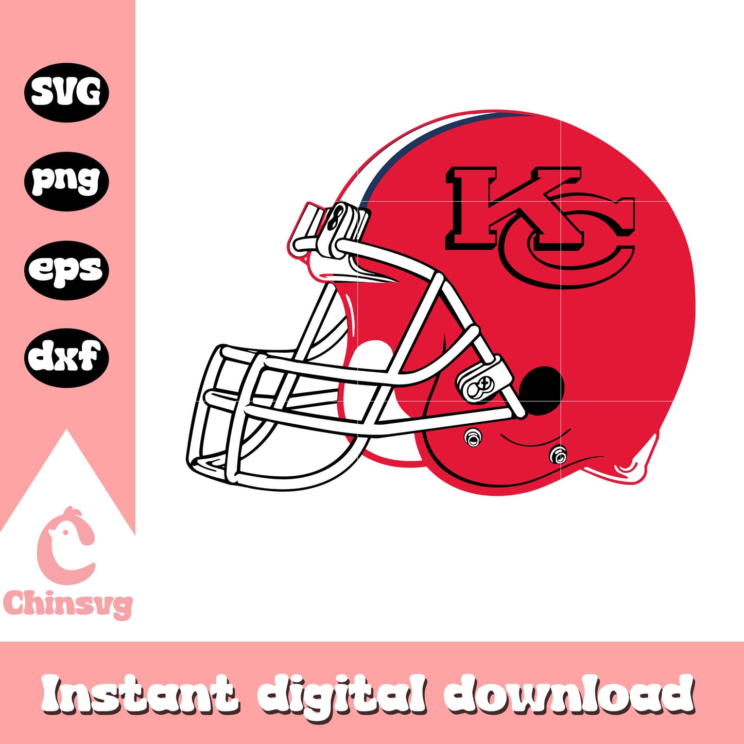 American football kansas city chiefs svg, kansas city chiefs pink helmet svg