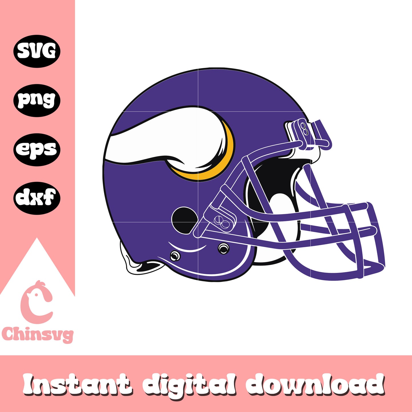 American football minnesota vikings nfl helmet svg, vikings football svg