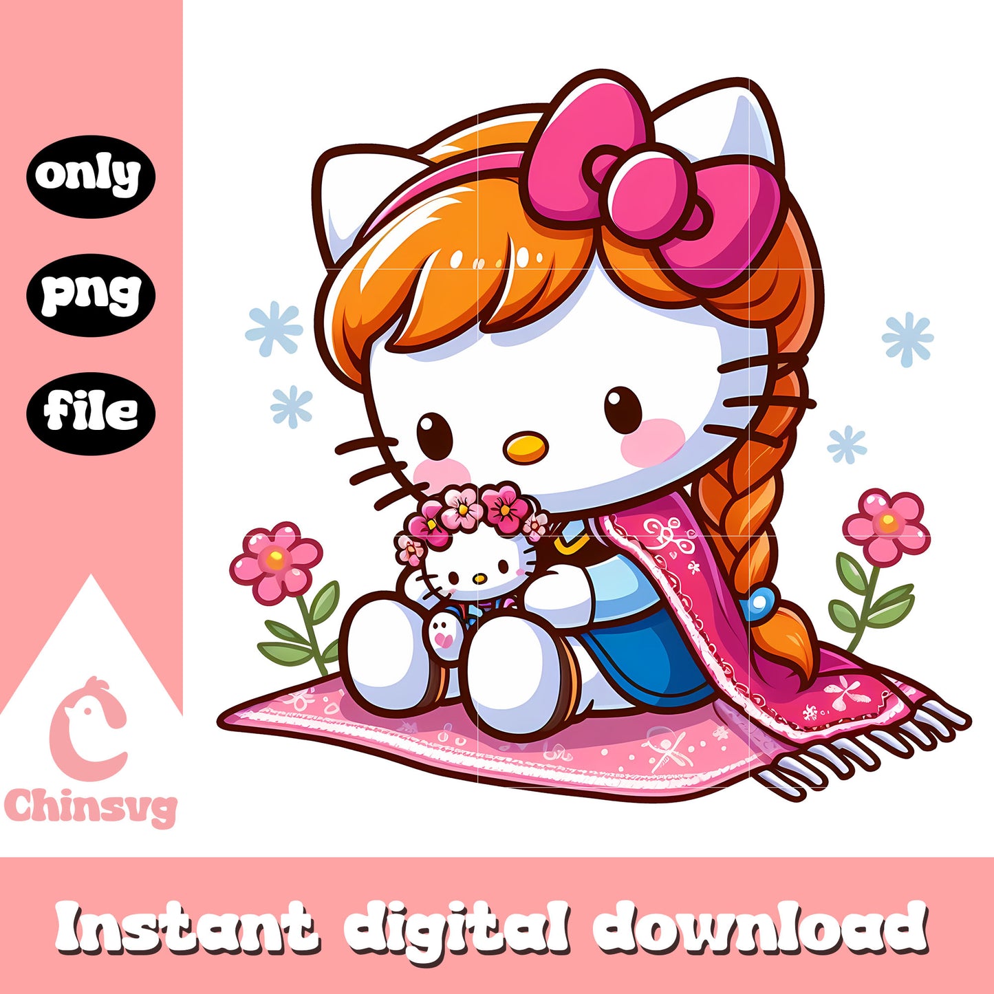 Anna hello kitty costume png, disney princess png, frozen png