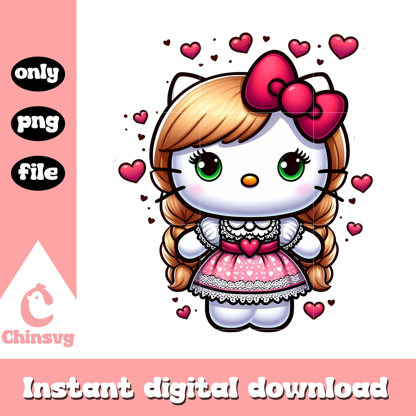 Anna x hello kitty costume png, disney princess png, costume png