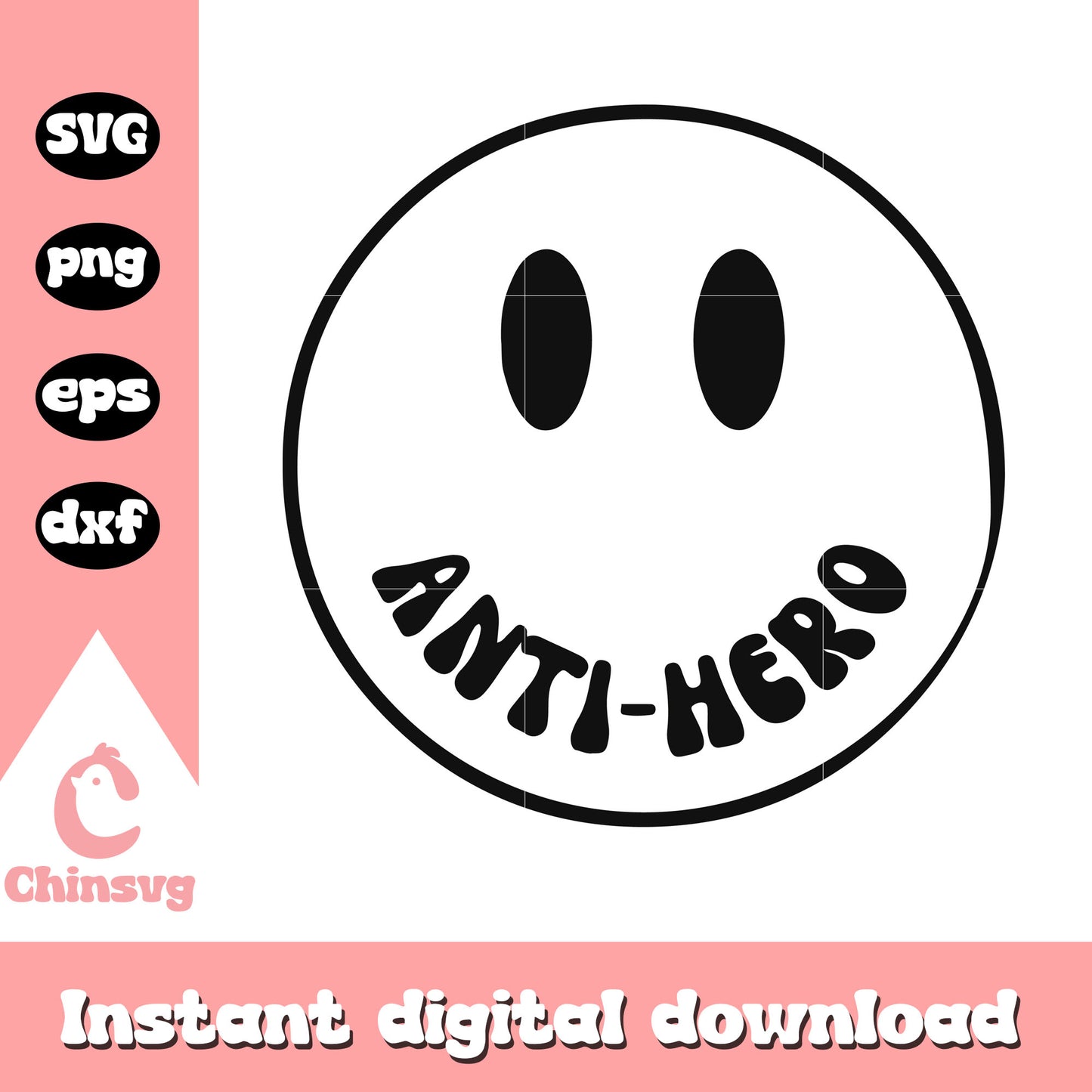 Anti hero smile face svg, Anti hero svg, Taylor Swift svg