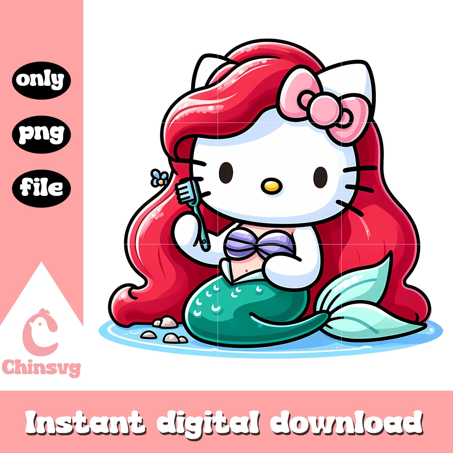 Ariel hello kitty costume png, disney princess png, disney png