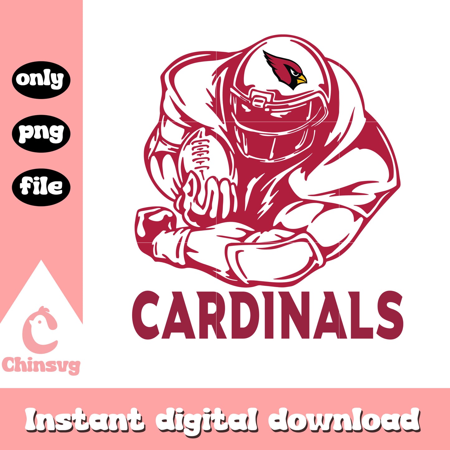 Arizona cardinals nfl football sticker svg, arizona cardinals team svg