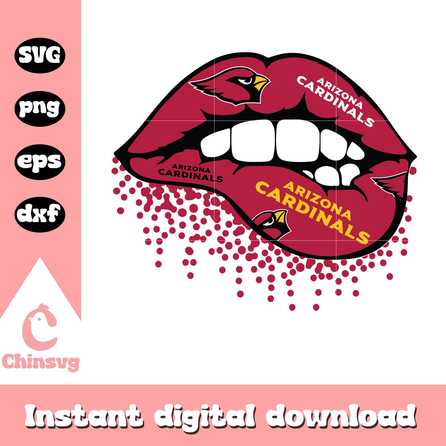 Arizona cardinals nfl lips svg, arizona cardinals memes svg
