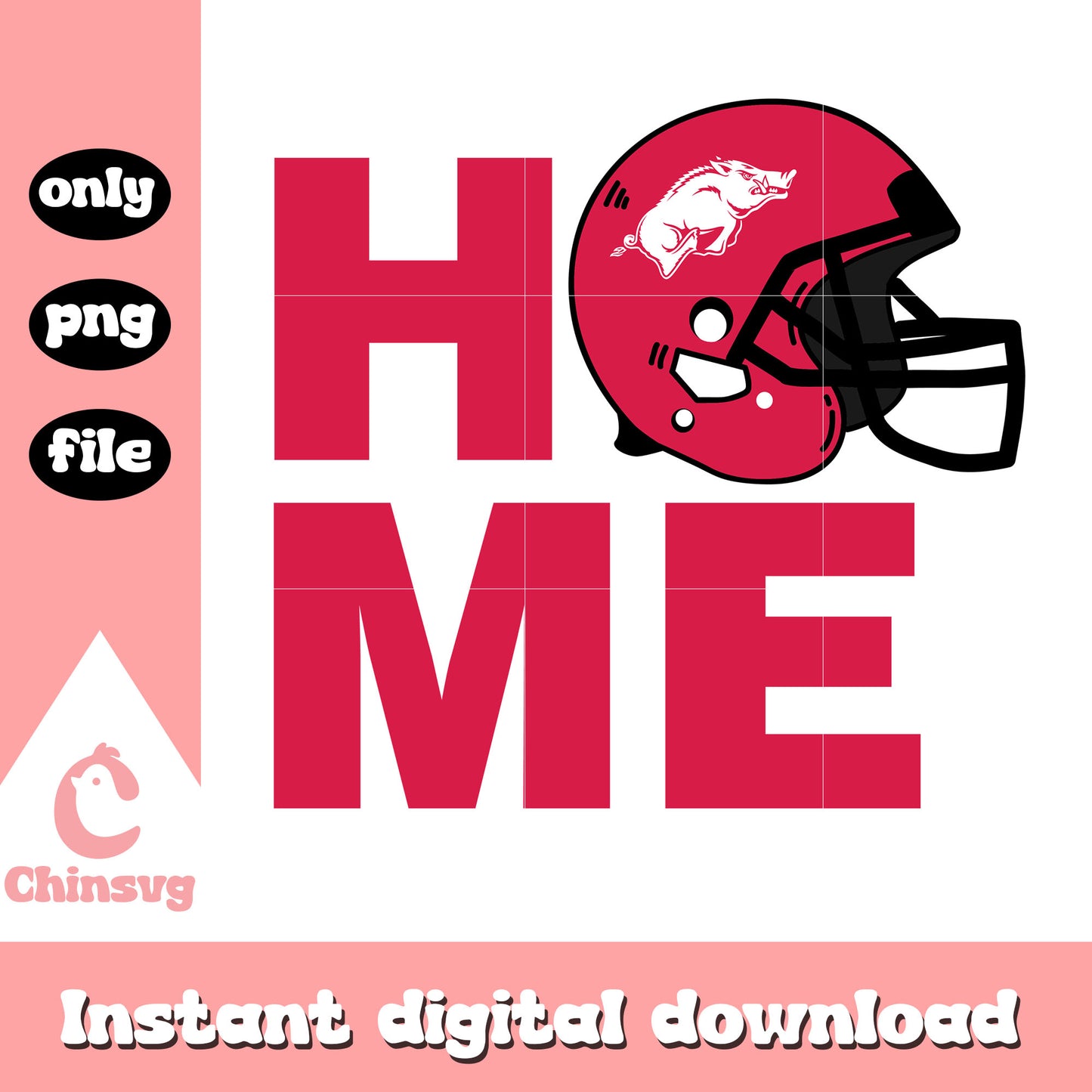 Arkansas Razorbacks helmet home font design svg, baseball helmet