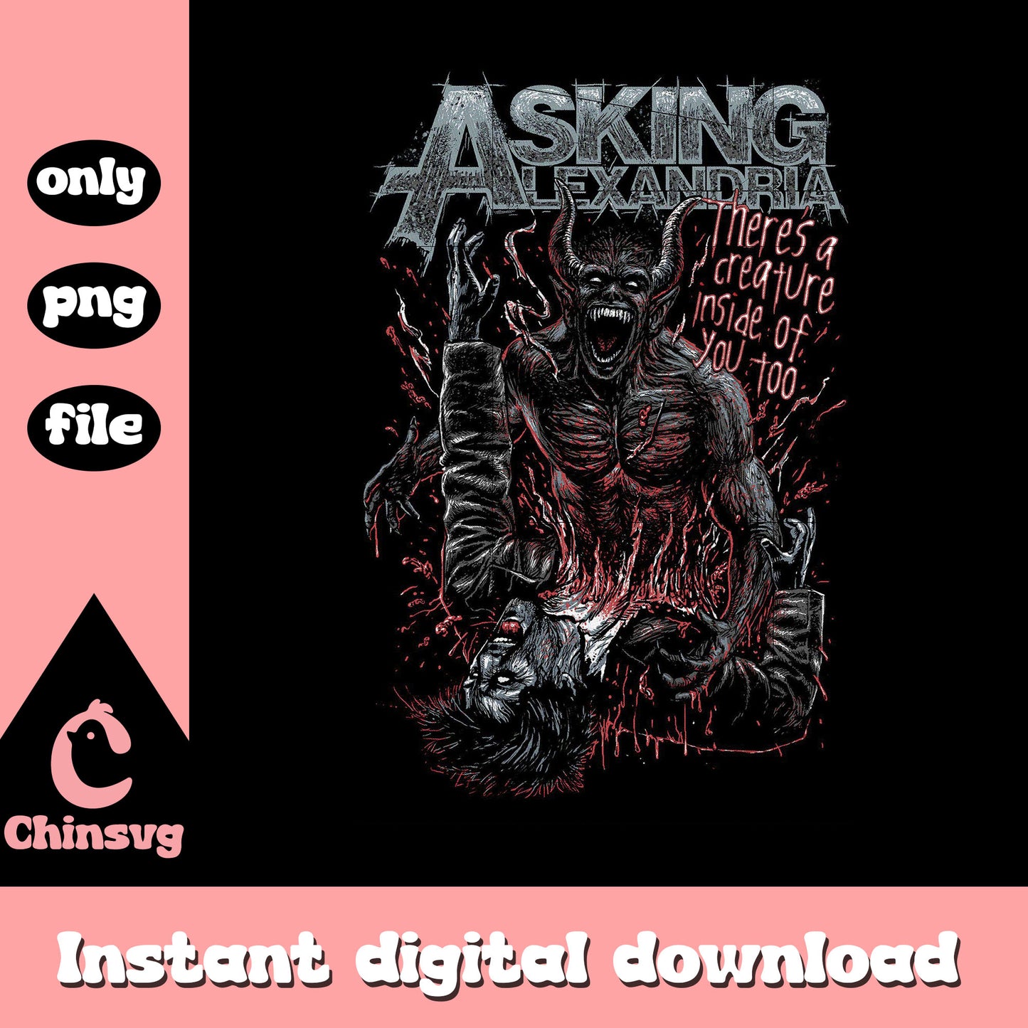 Asking alexandria there's a creature inside of you too png, movie png