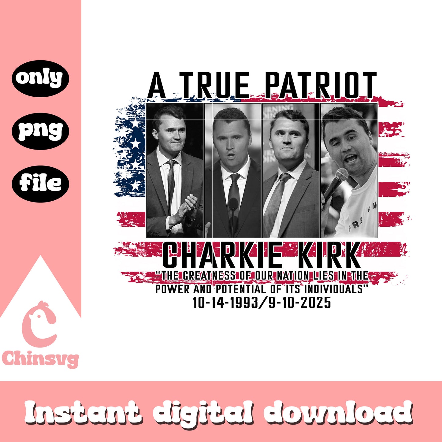A true patriot charlie kirk frame png, charlie kirk twitter png