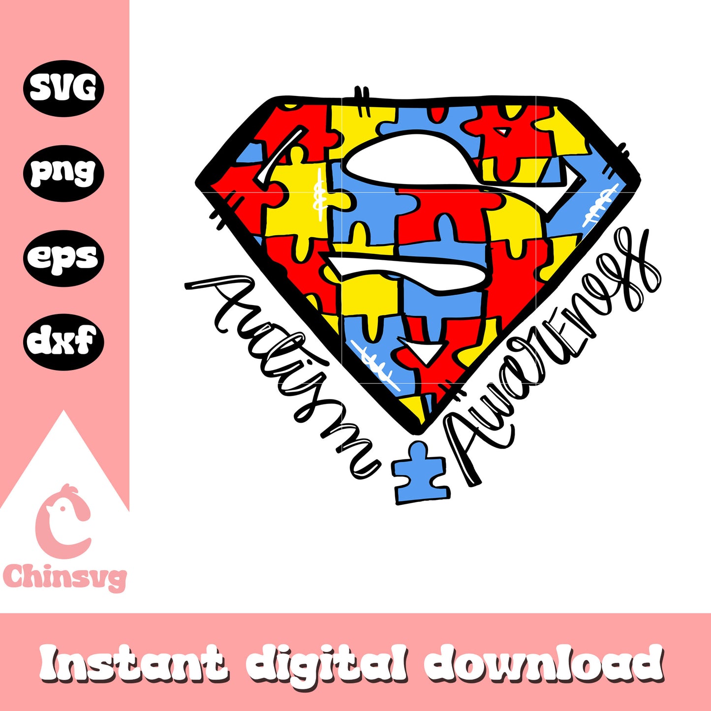 Autism awareness dimond puzzle svg, autism awareness symbol svg