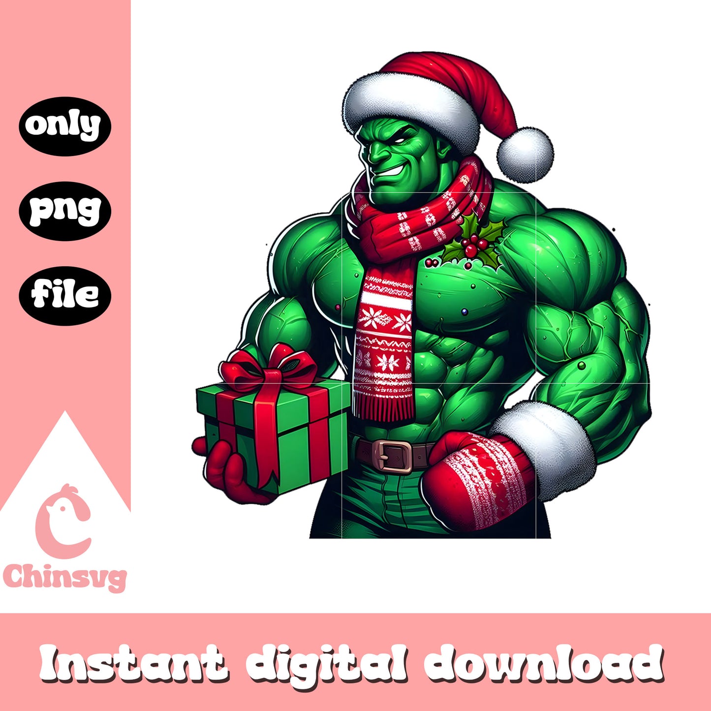 Avengers hulk on christmas day png, avengers png