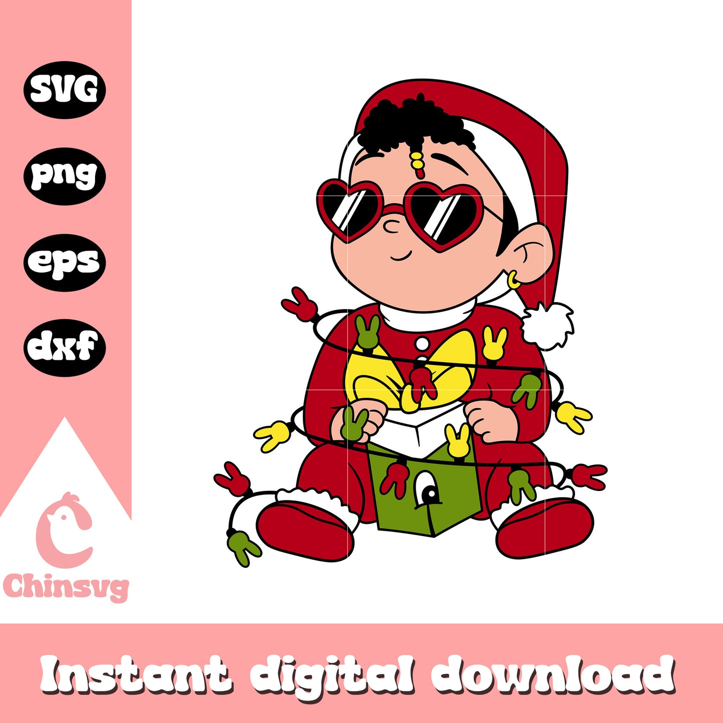 Baby benito christmas lights svg, christmas lights svg