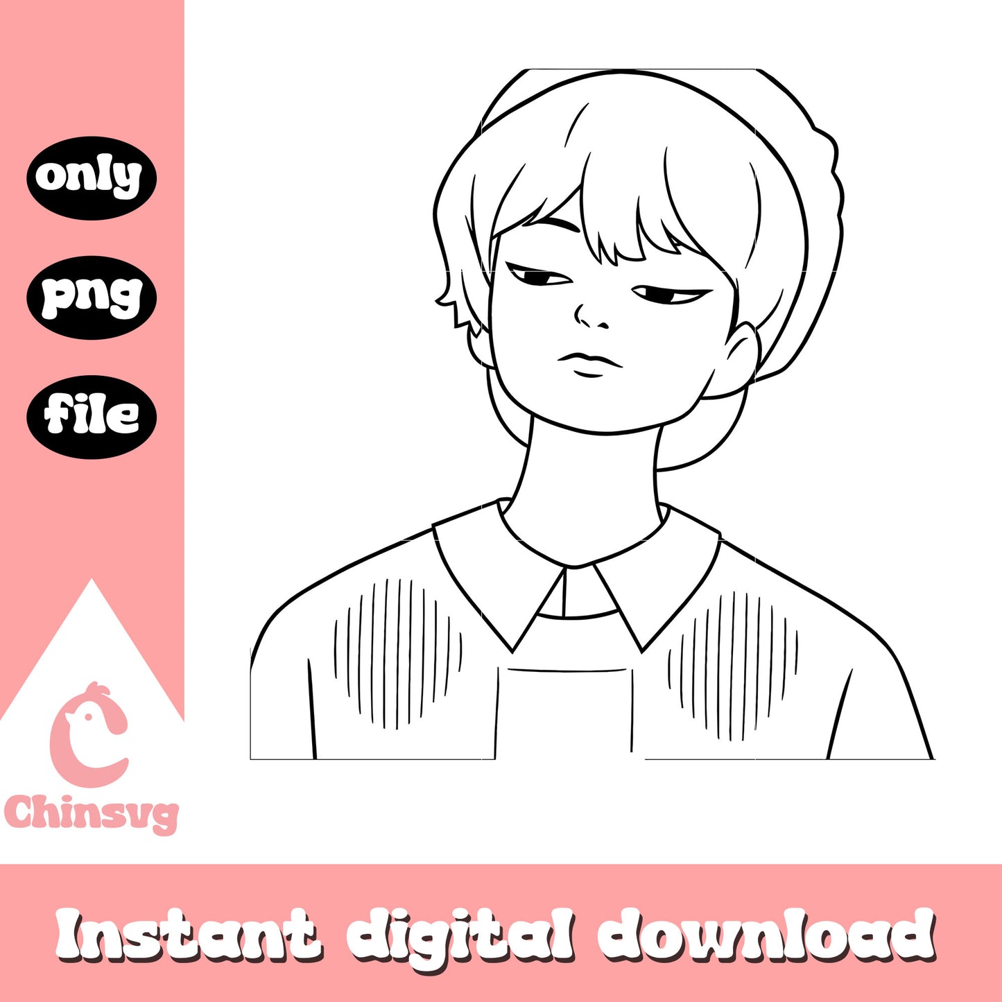Baby character outline design png, baby saja boys png