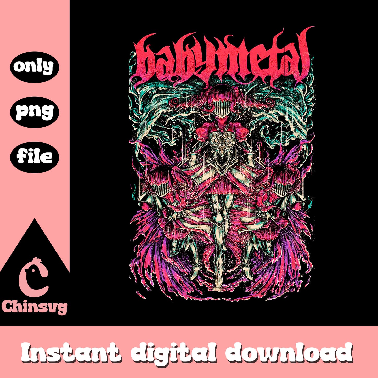 Babymetal logo band design png, rock band png, logo design png