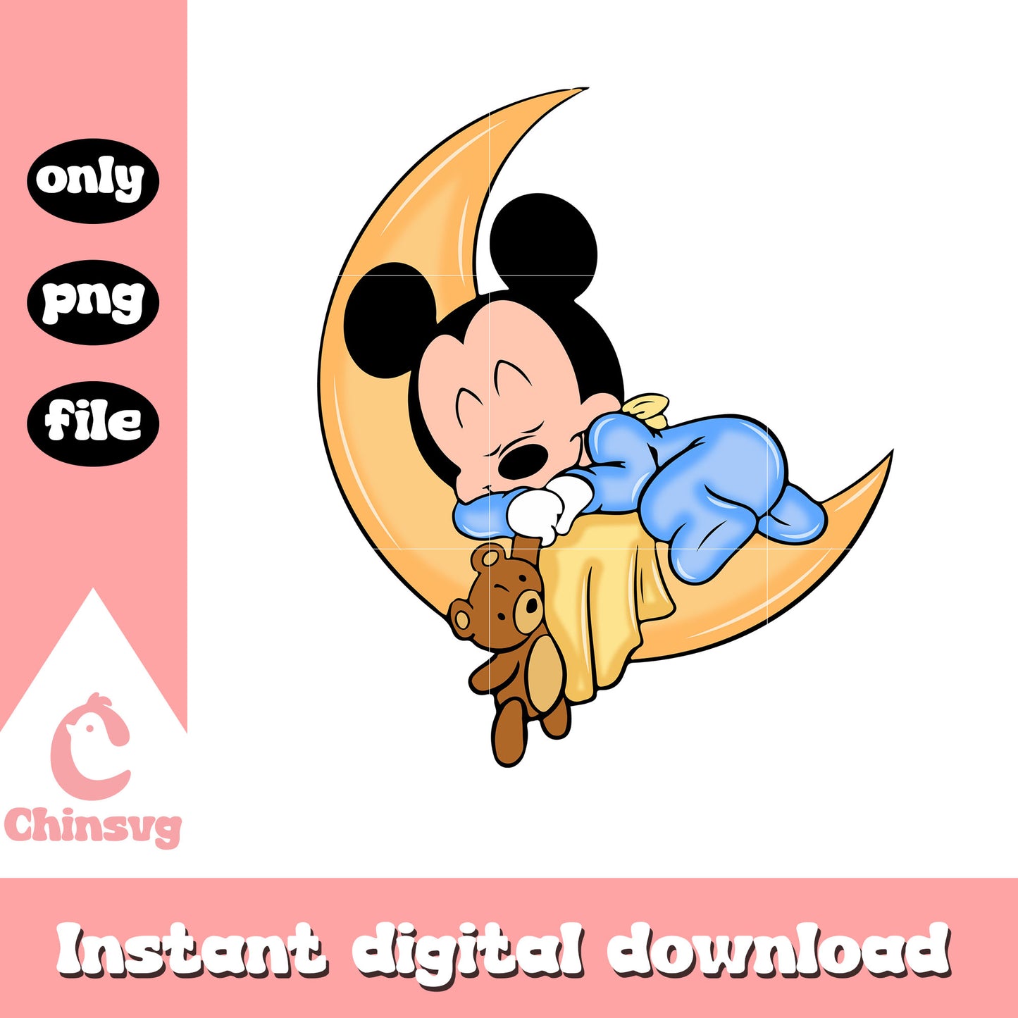 Baby mickey sleeping png, mickey mouse png, fanart png