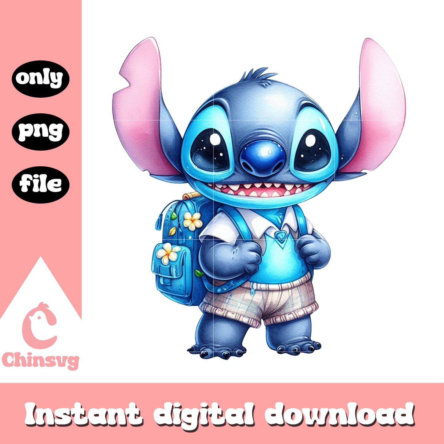 Baby stitch school shooting today png, cute stitch png