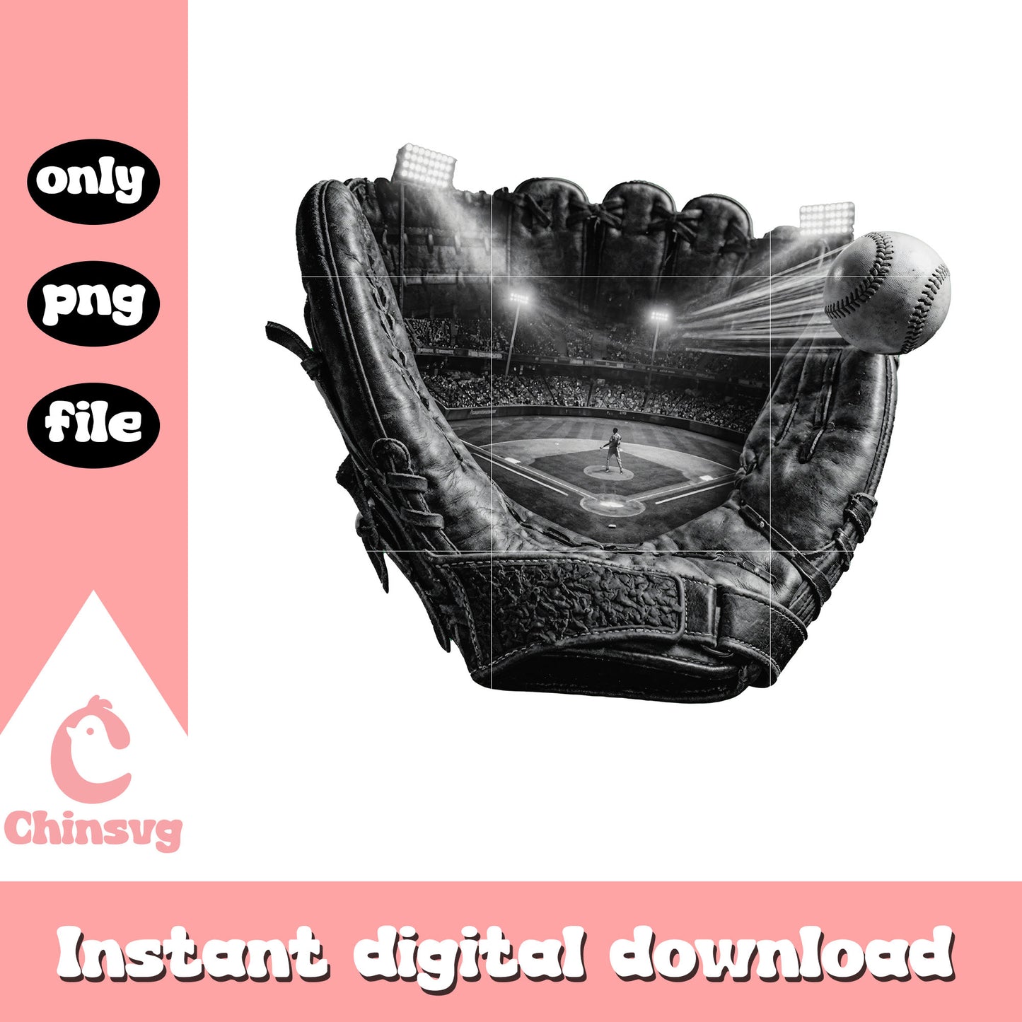 Ballfield in baseball gloves design png, softball ball mom png