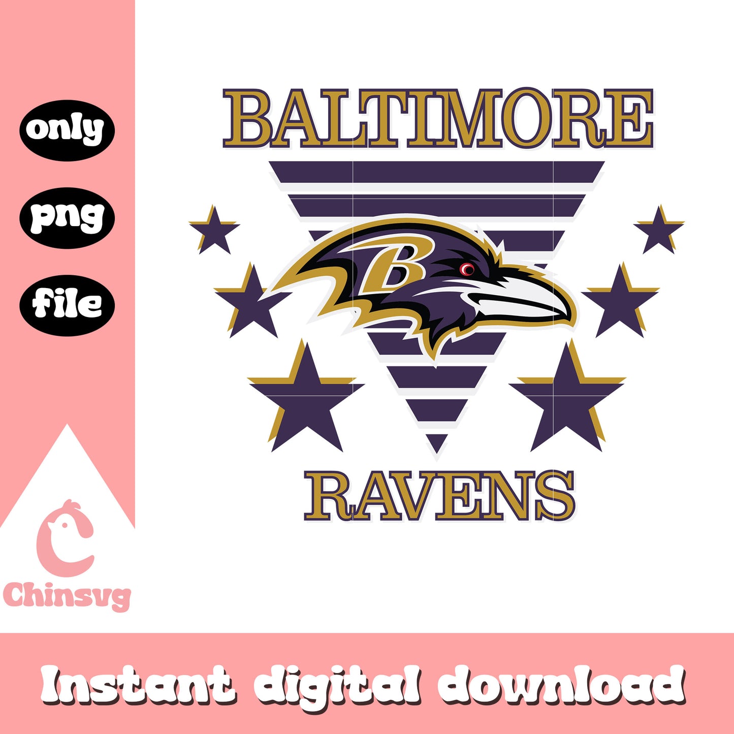 Baltimore ravens nfl team logo design svg, baltimore ravens svg