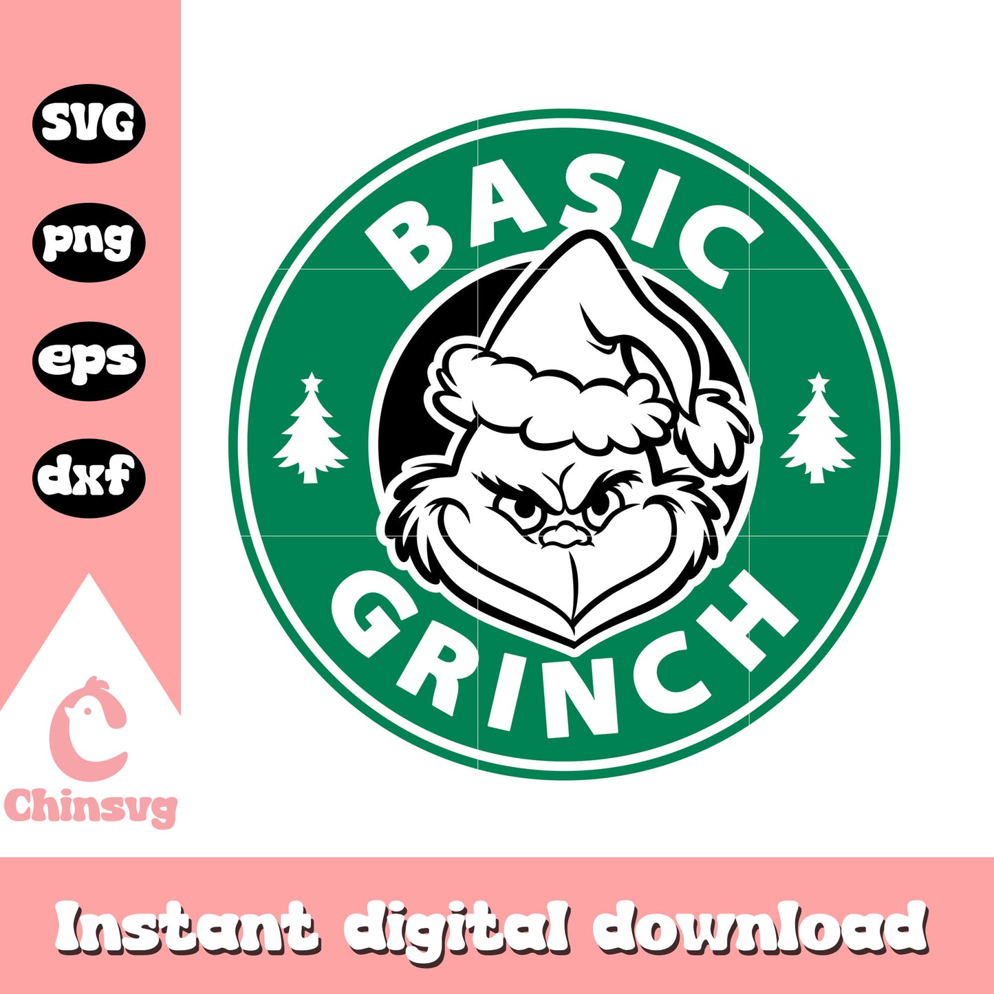 Basic grinch logo starbucks svg, grinch starbucks logo svg