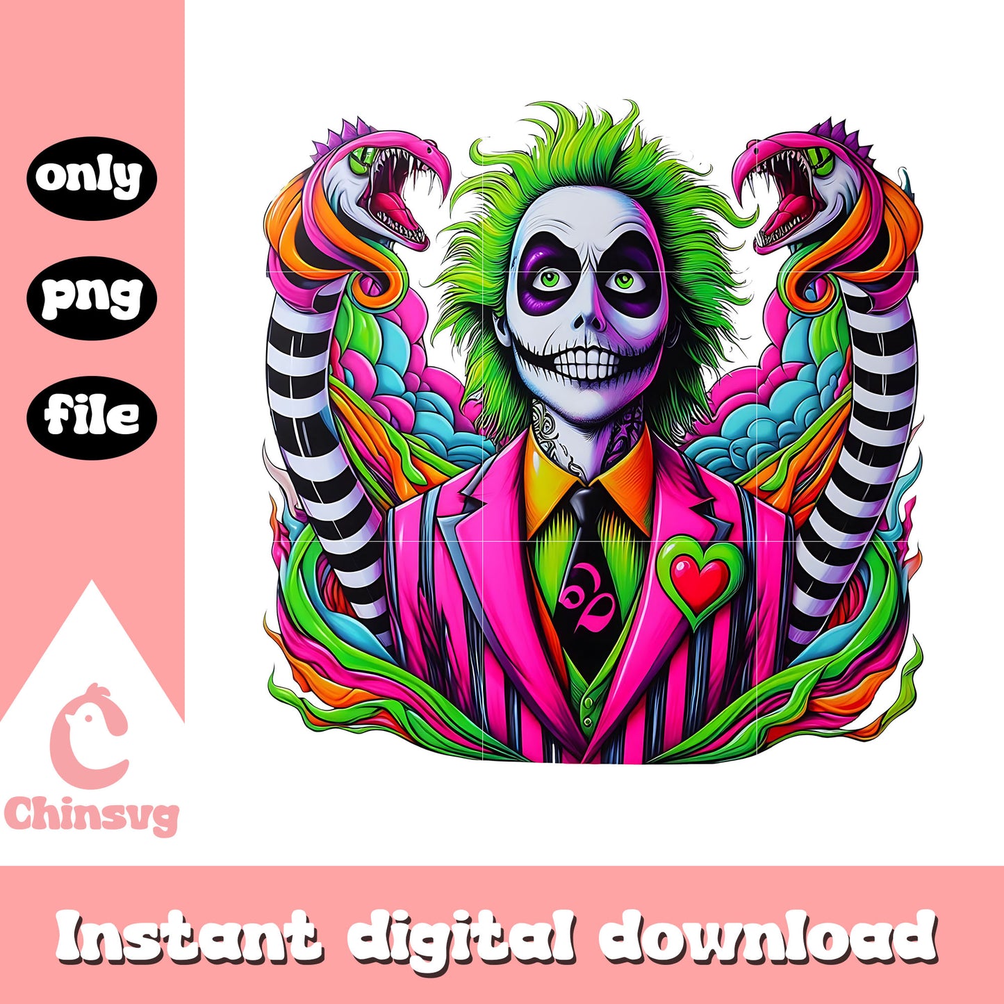 Beetlejuice and spooky snake png, Beetlejuice snake png