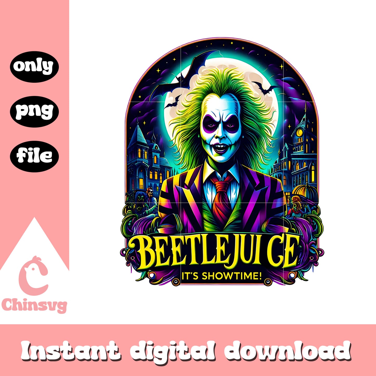 Beetlejuice portrait it showtime halloween png, showtime halloween png