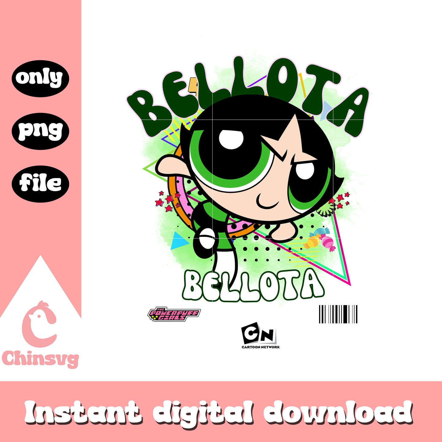 Bellota the powerpuff girls design png, powerpuff girls movie png