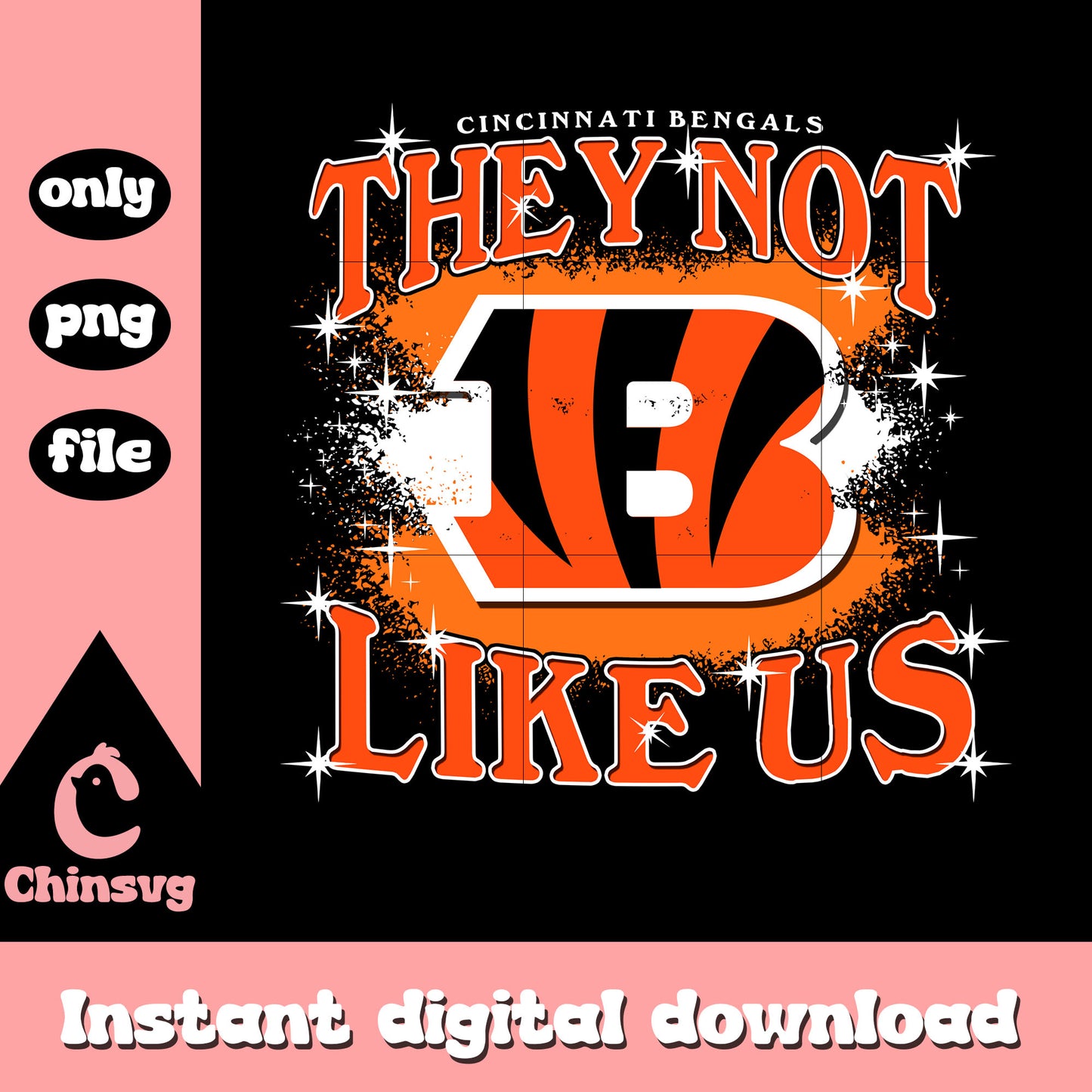 Bengals logo they not like us png, Cincinnati Bengals png