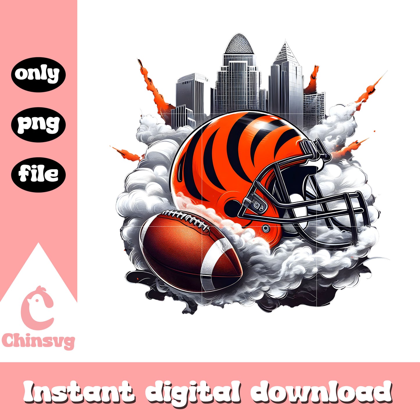 Bengals speed authentic custom png, bengals nfl png