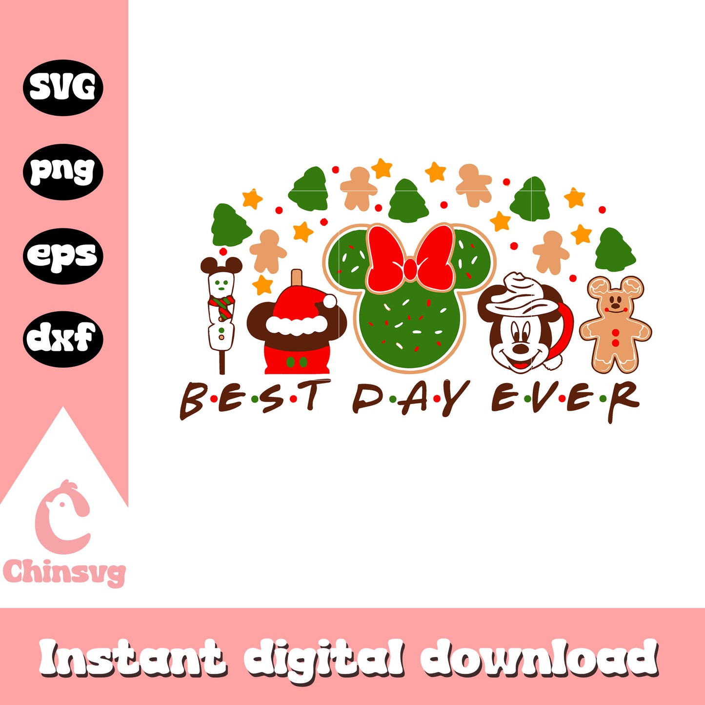 Best day ever mickey christmas day svg, merry christmas svg