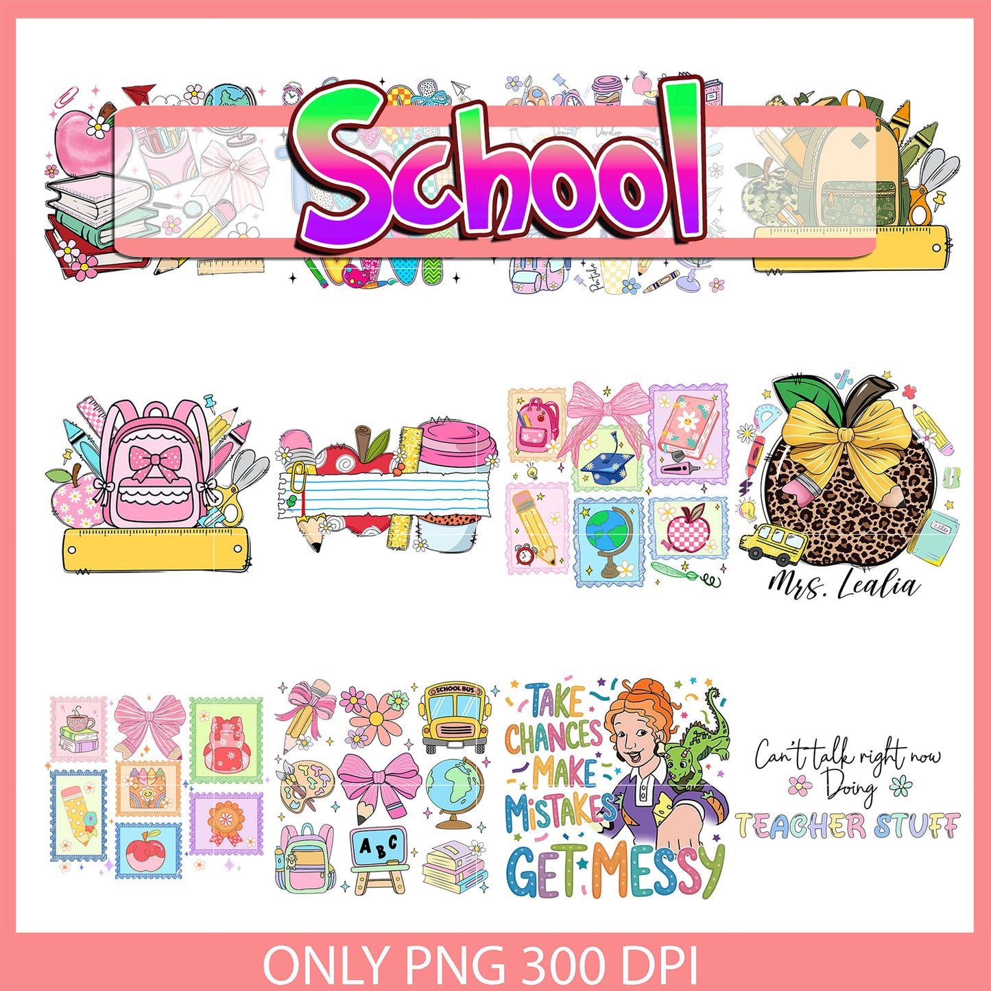 Best teacher ever logo bundle png, teacher logo png, school png