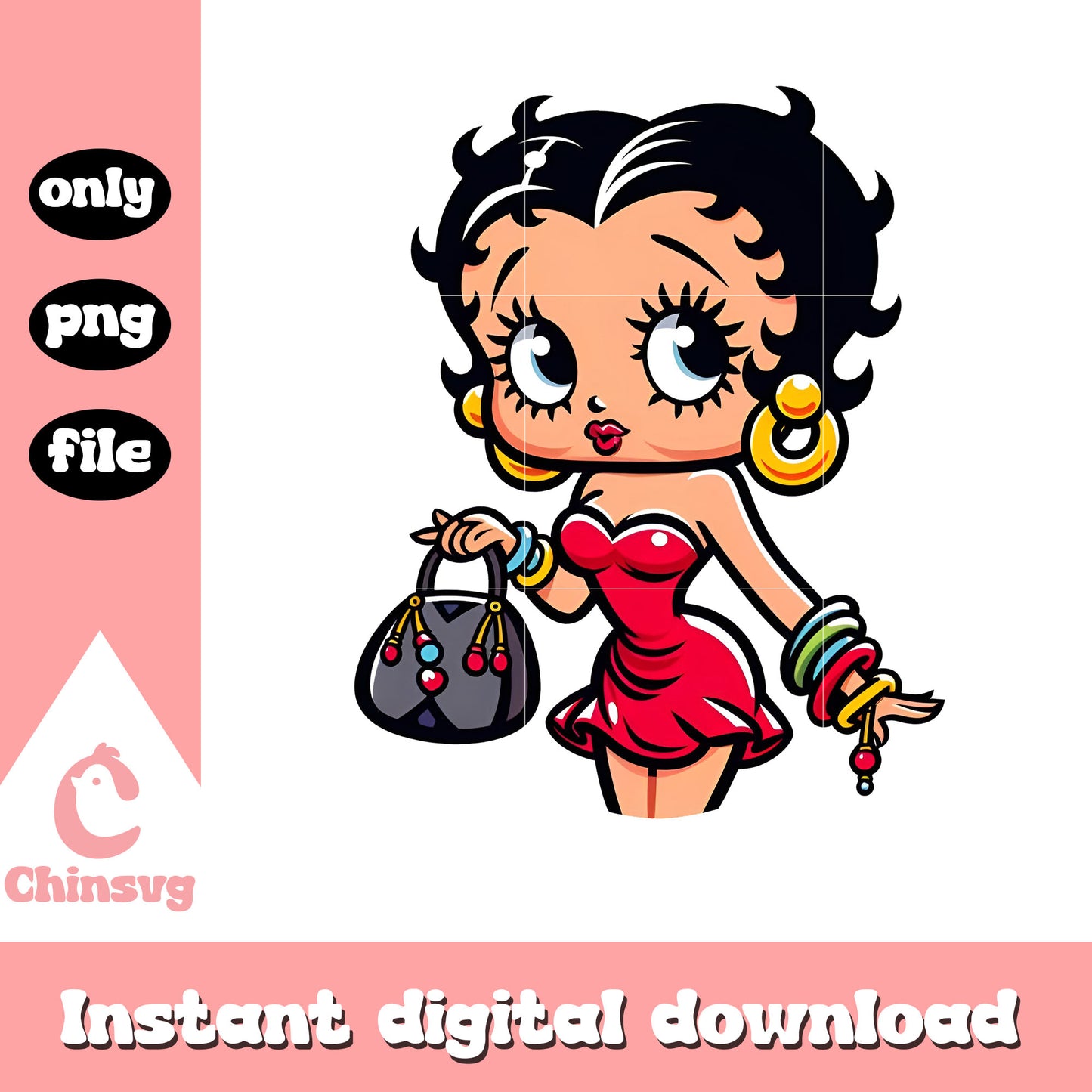 Betty boop slay valentine png, betty boop valentine png