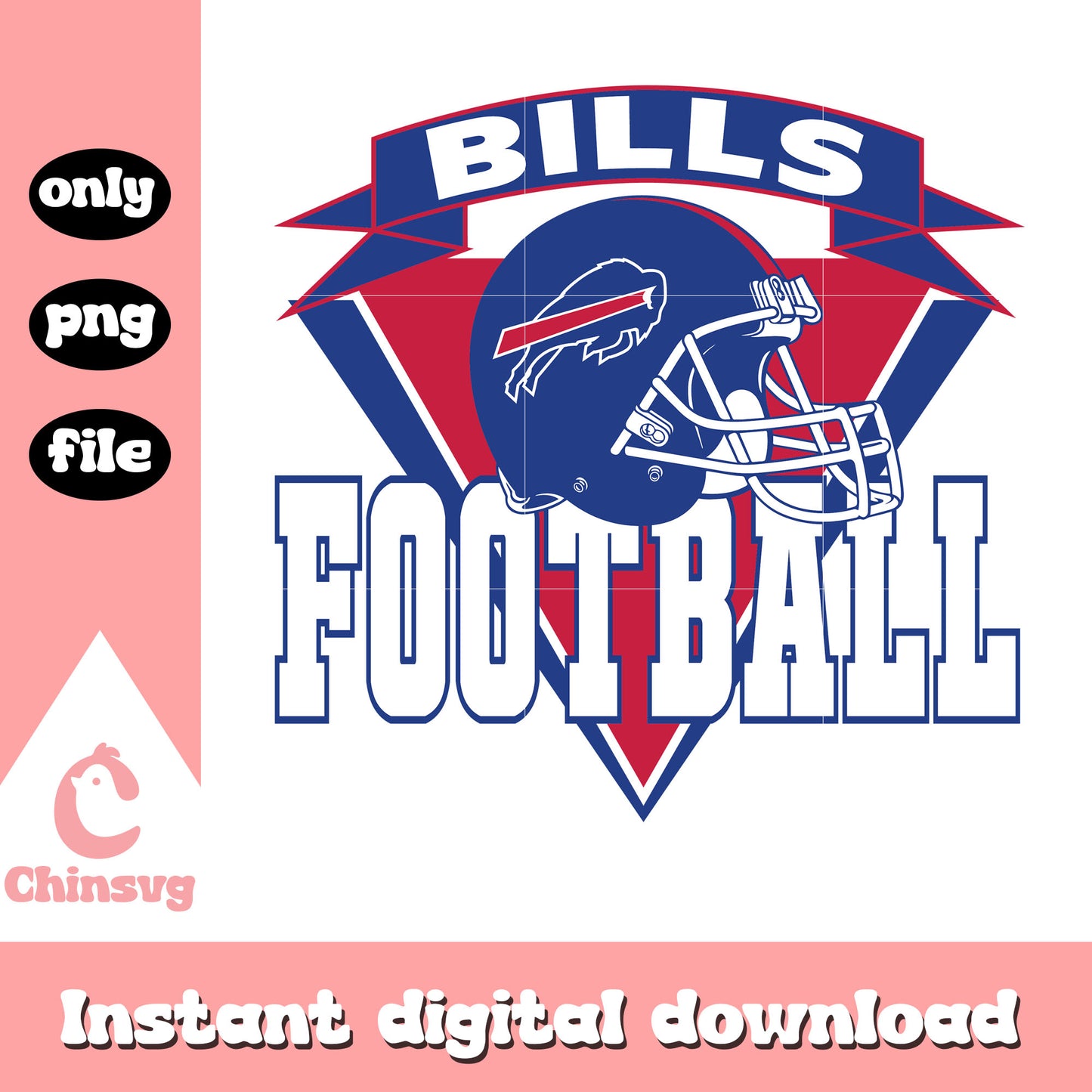 Bills football helmet design svg, nfl bill buffalo svg