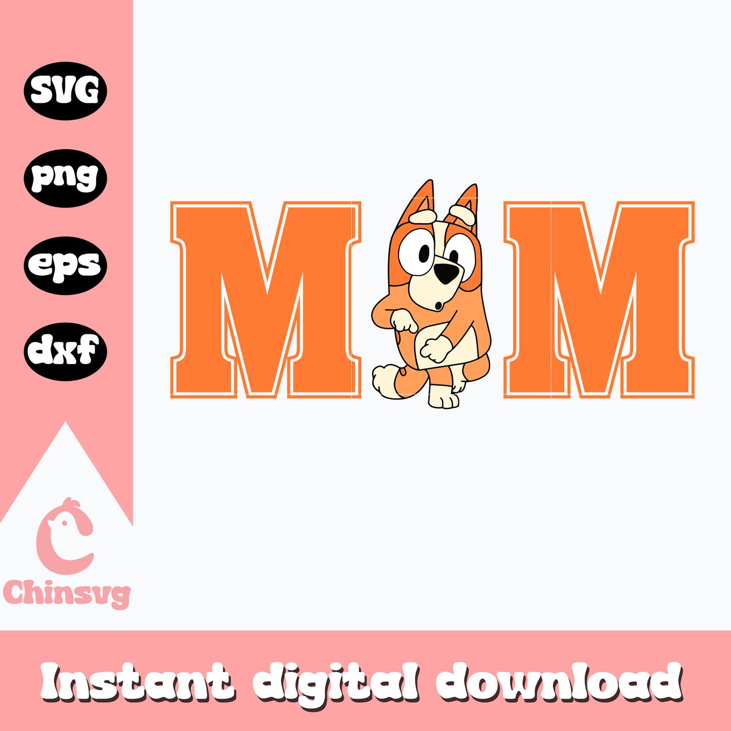 Bingo character mom svg, bingo character svg, bluey svg