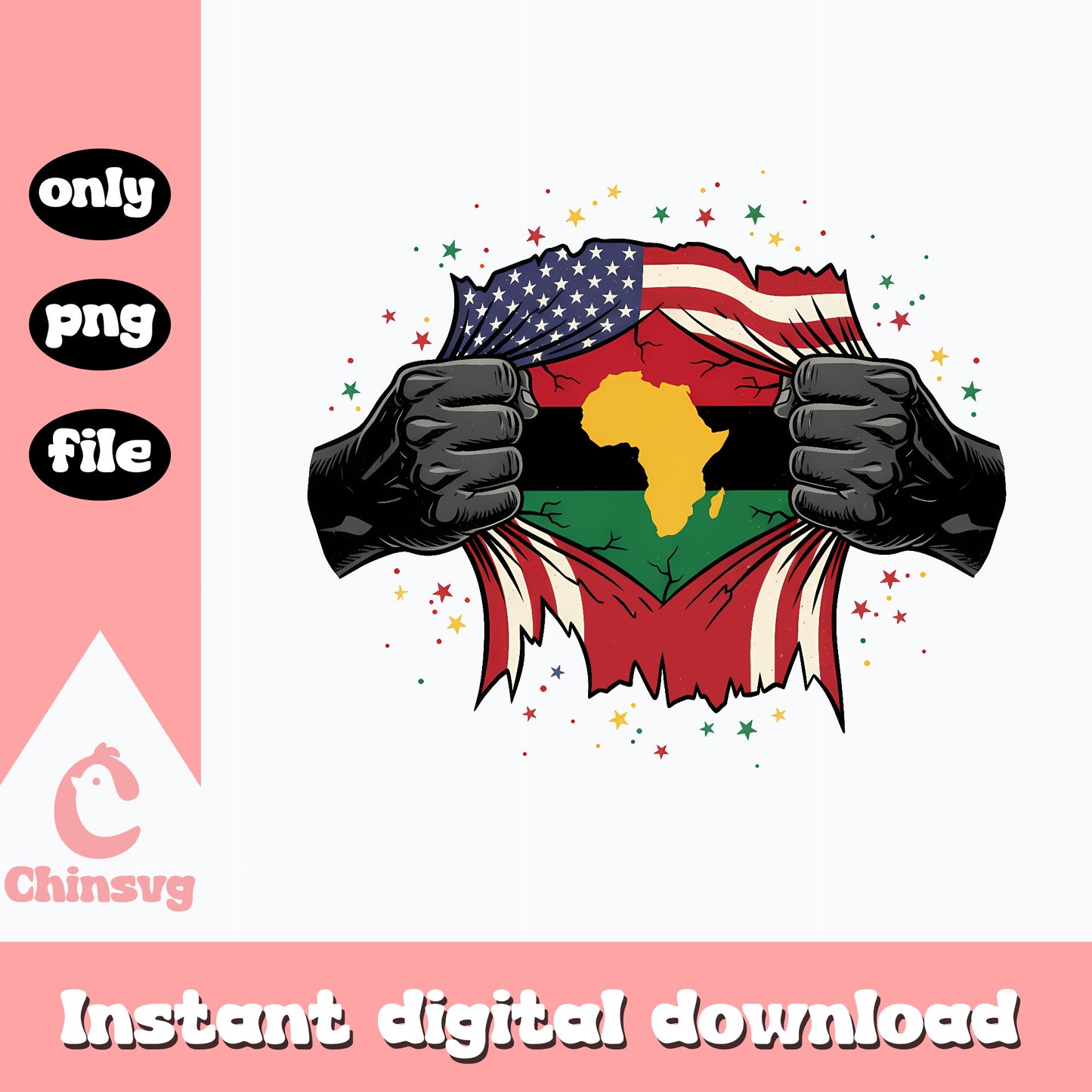 Black History Month African American Flag PNG, Juneteenth PNG, Black Pride PNG