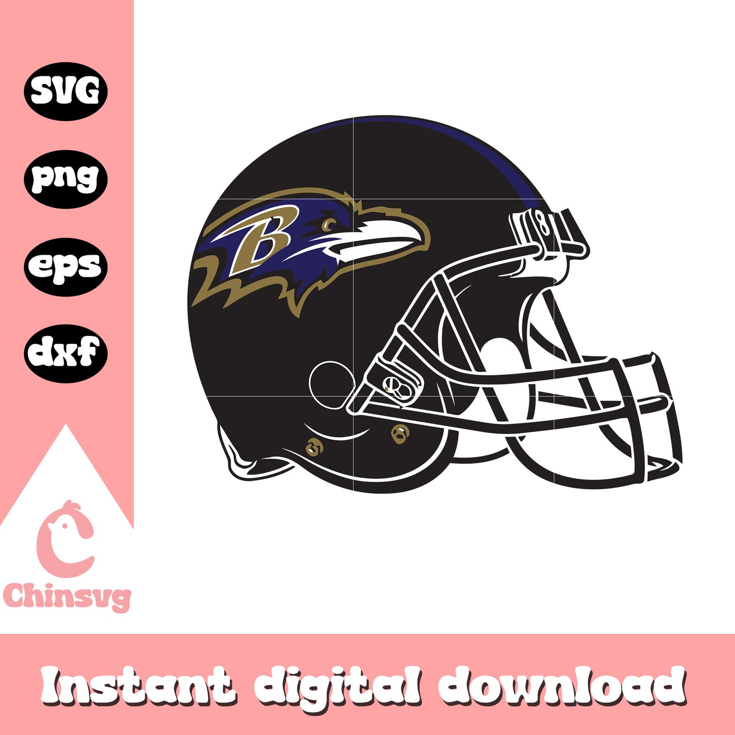 Black helmet baltimore ravens team svg, football svg