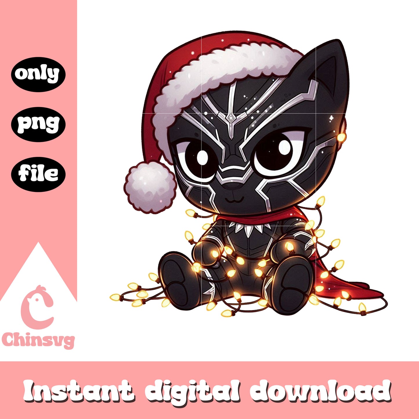 Black panther santa hat design png, the avengers png