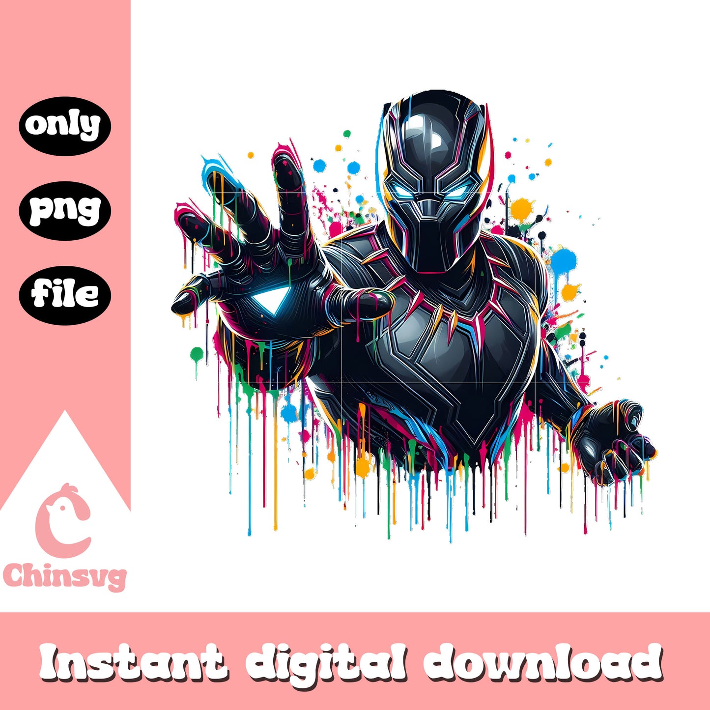 Black panther superhero design png, black panther movie png