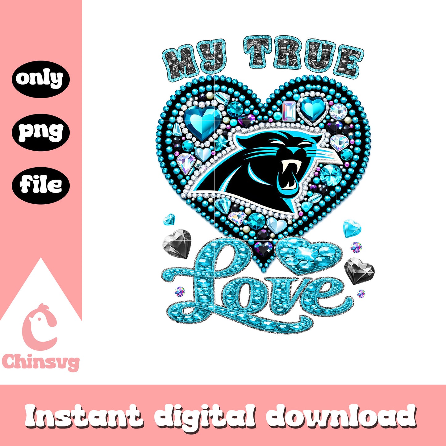Blue diamond panthers logo png, carolina panthers nfl png