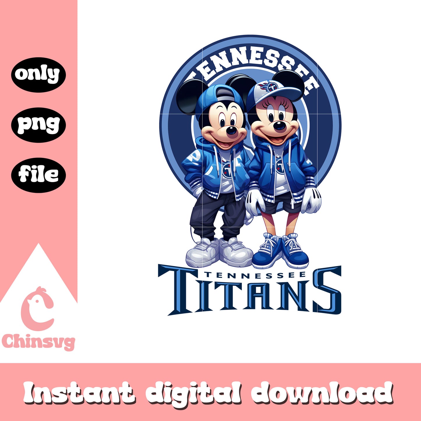 Blue titans design mickey png, nfl tennessee titans png