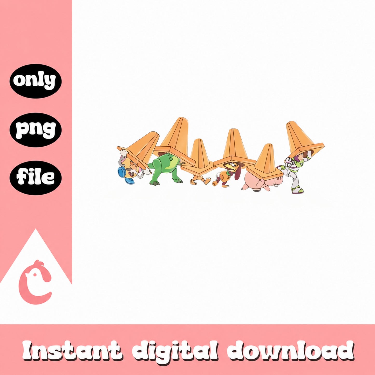 Bluey And Friends PNG Bundle, Cartoon Character Clipart, PNG