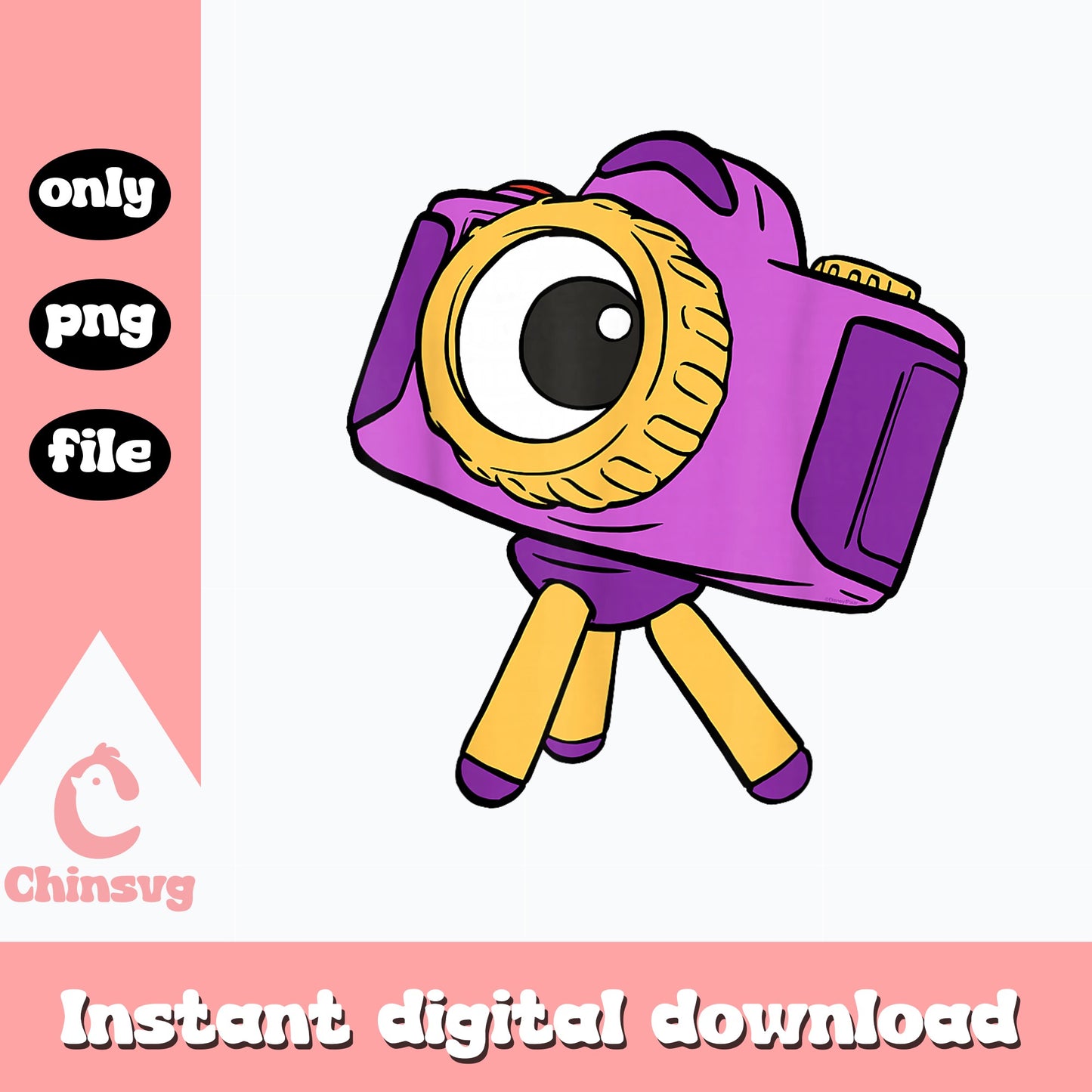 Bluey Chloe Camera PNG, Cute Camera Clipart, Digital Download PNG