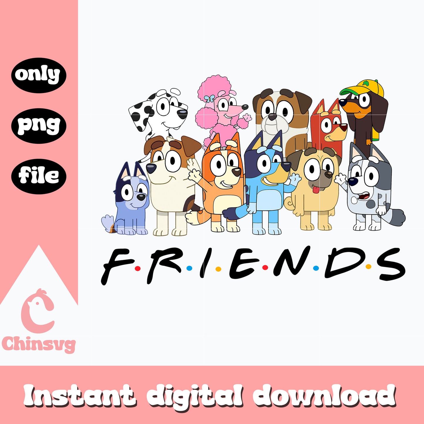 Bluey and friends png, bluey's friends png, cartoon png